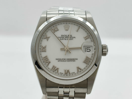 ROLEX 68240 A500609 White Roman Women's Watch