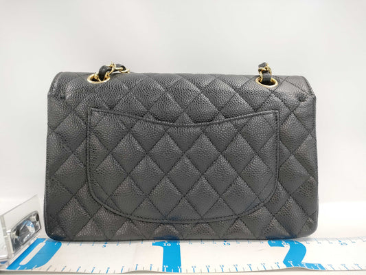 CHANEL CHANEL Matelasse 23 Caviar Skin Double Flap Chain Shoulder Bag with Serial Plate