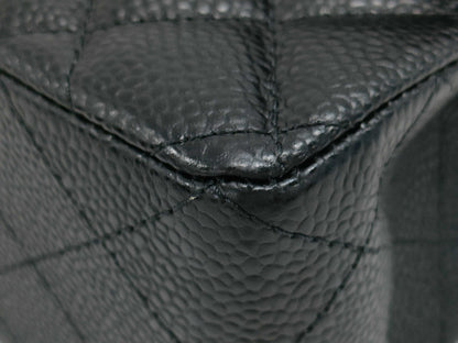CHANEL CHANEL Matelasse 23 Caviar Skin Double Flap Chain Shoulder Bag with Serial Plate