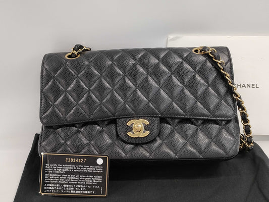 CHANEL CHANEL Matelasse 25 Caviar Leather Chain Shoulder Bag, No. 21