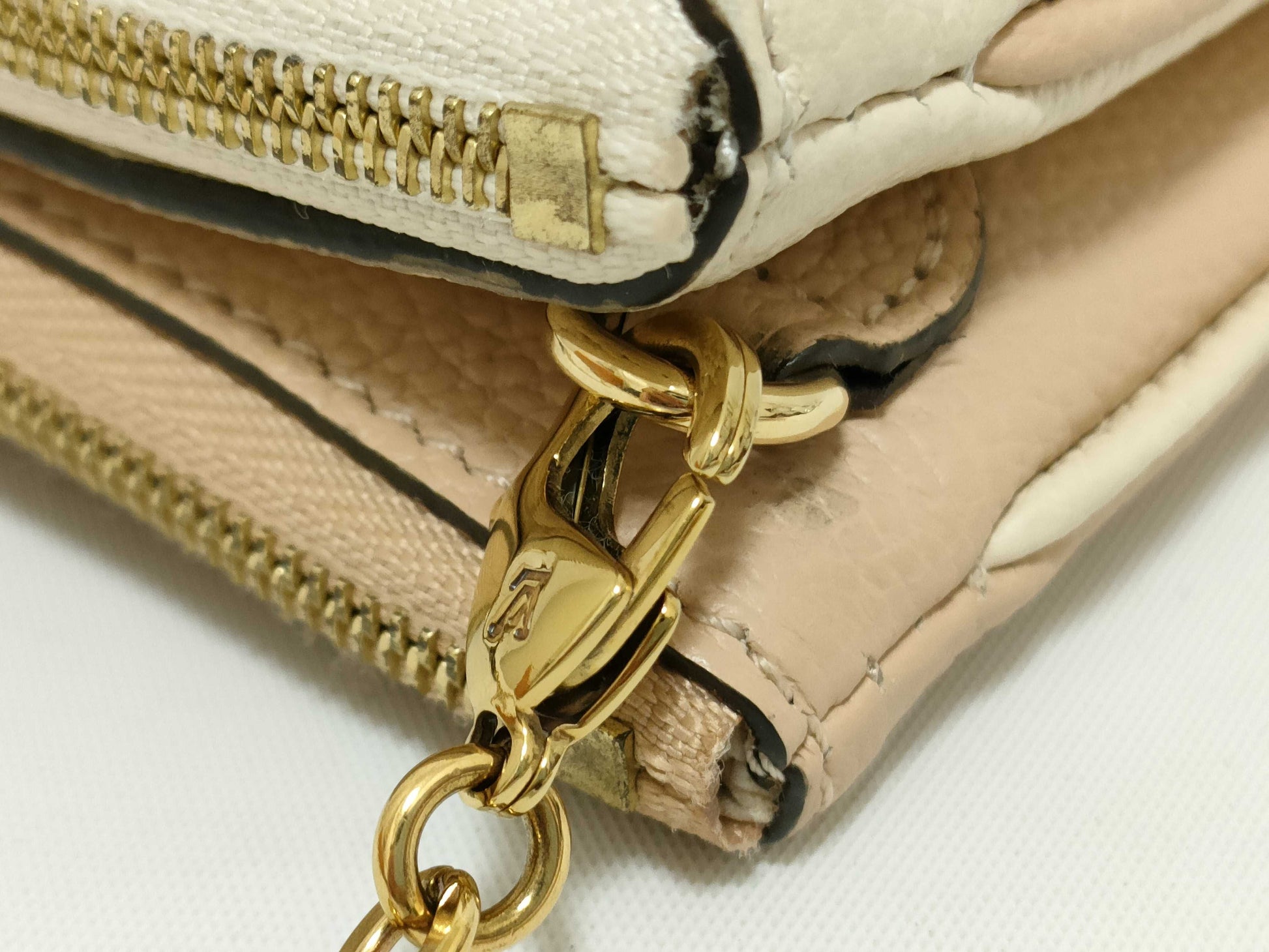 LOUIS VUITTON Monogram Empreinte Pochette Double Zip M63919 GI0189 Beige RFID Enabled Pouch