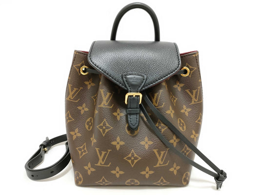 LOUIS VUITTON Monogram Montsouris NMBB M45516 Brown x Black RFID Enabled Backpack