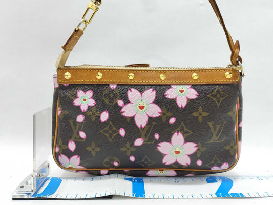 LOUIS VUITTON Monogram Cherry Blossom Pochette Accessoires M92006 AR0023 Brown Pouch
