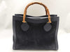 GUCCI 002 0260 Bamboo Suede Handbag