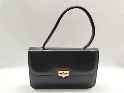 CELINE Leather Turnlock Handbag