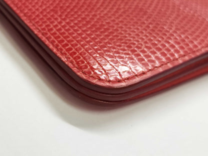 Delvaux Lizard Pouch Wallet