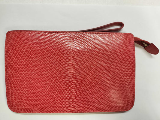 Delvaux Lizard Pouch Wallet