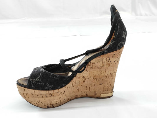 LOUIS VUITTON LOUIS VUITTON Wedge Sole Sandals Size 38 Pumps