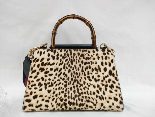 GUCCI Bamboo 2-way Sherry Harako Leather Hand/Shoulder Bag