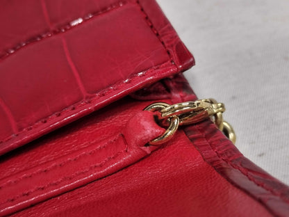 LOEWE Chain Shoulder Pouch Crocodile Heart Rare Pouch