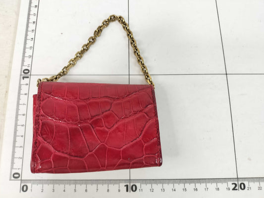 LOEWE Chain Shoulder Pouch Crocodile Heart Rare Pouch