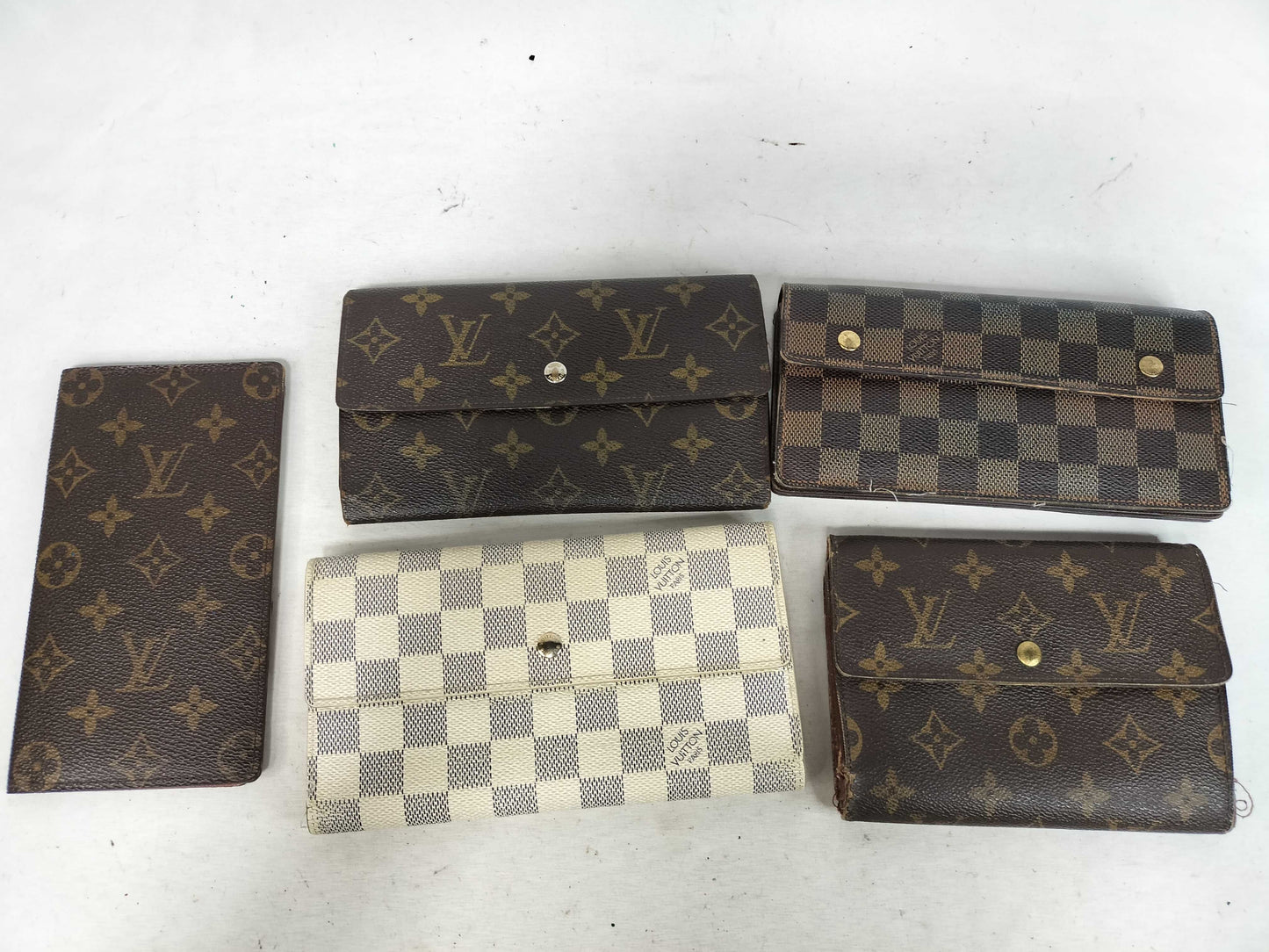 LOUIS VUITTON Monogram Damier Long Wallet 5-Piece Set