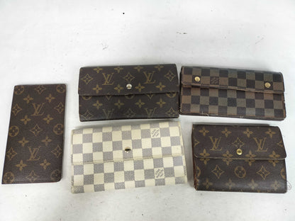 LOUIS VUITTON Monogram Damier Long Wallet 5-Piece Set
