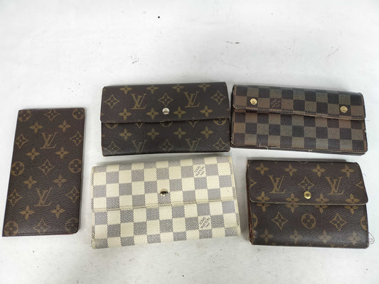 LOUIS VUITTON Monogram Damier Long Wallet 5-Piece Set