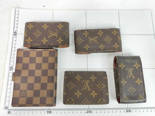 LOUIS VUITTON Monogram Damier 5-Piece Accessory Set Agenda PM Card Case, Pass Case, and Business Card Holder