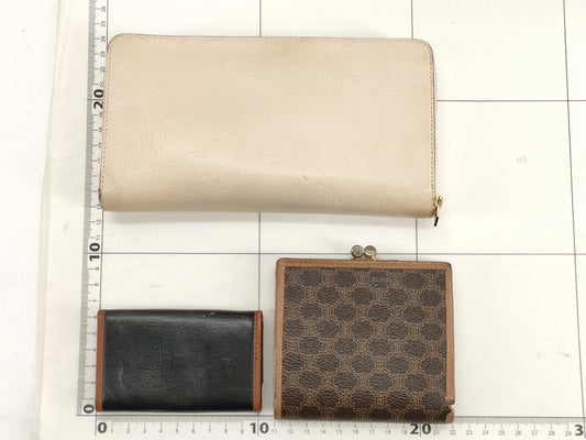 CELINE CELINE Wallet Accessories 3-Piece Set Macadam Triomphe Wallet