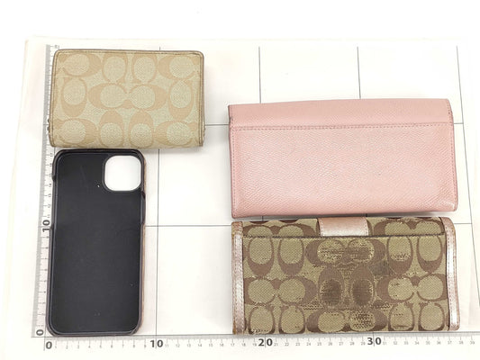 COACH Signature Leather Wallet Set of 4