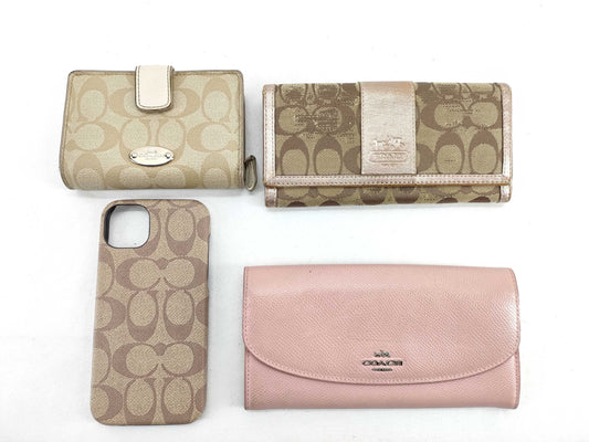 COACH Signature Leather Wallet Set of 4
