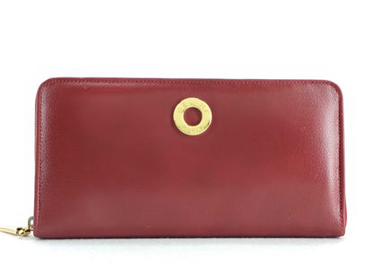 CELINE Circle Leather Zip-Around Long Wallet