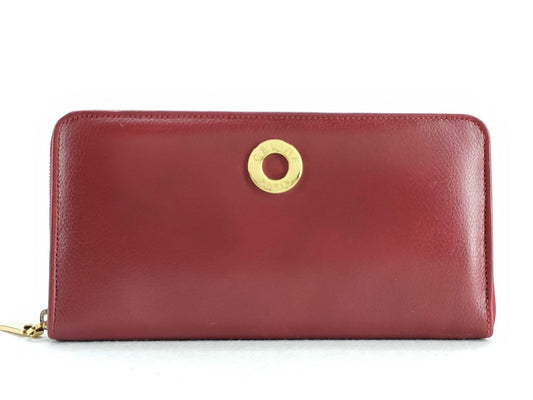 CELINE Circle Leather Zip-Around Long Wallet