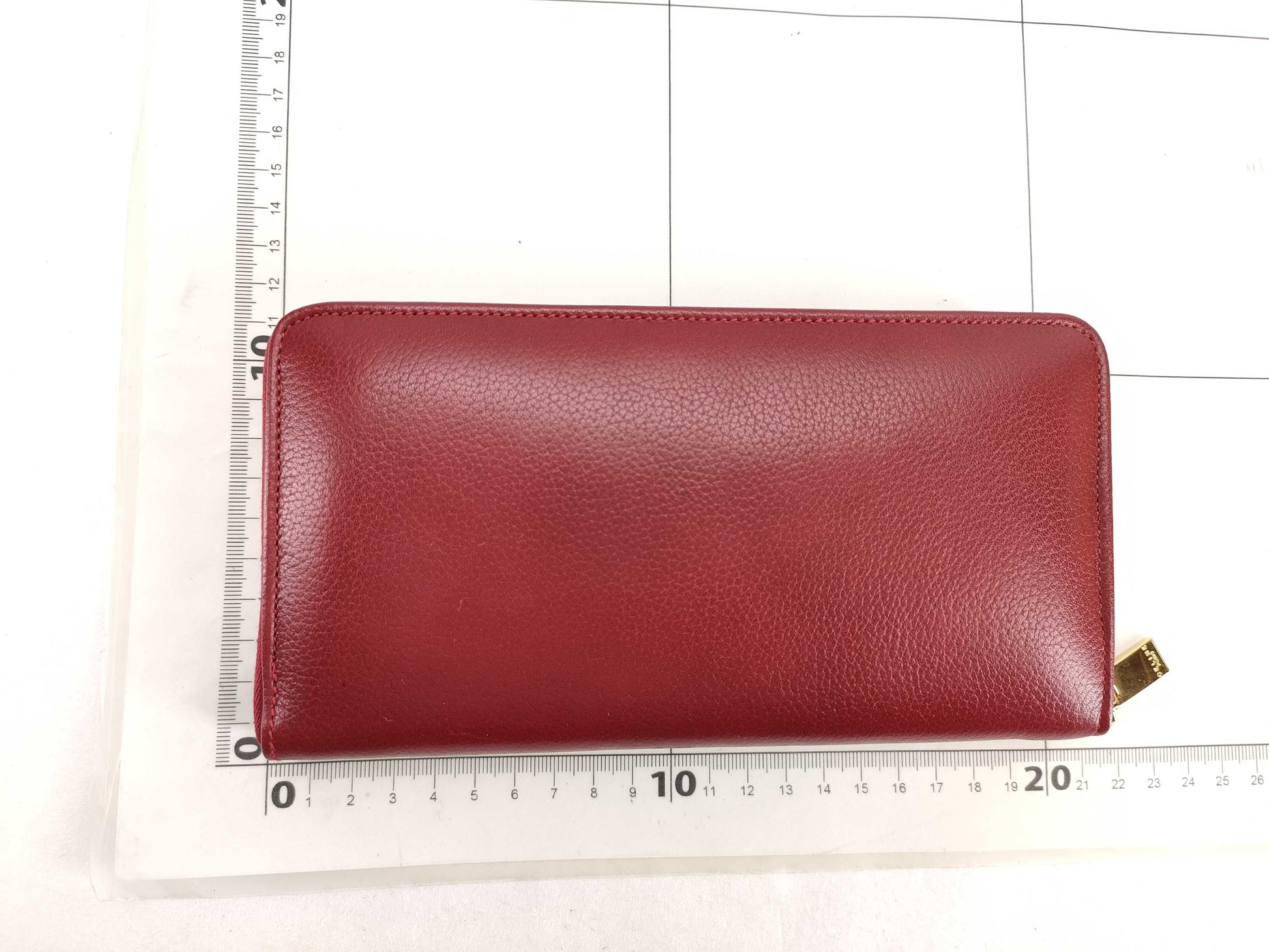 CELINE Circle Leather Zip-Around Long Wallet