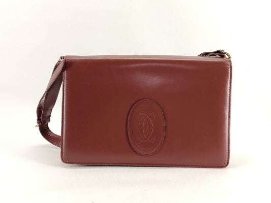 Cartier Must Cartier Shoulder Bag Must Line Leather Shoulder Bag