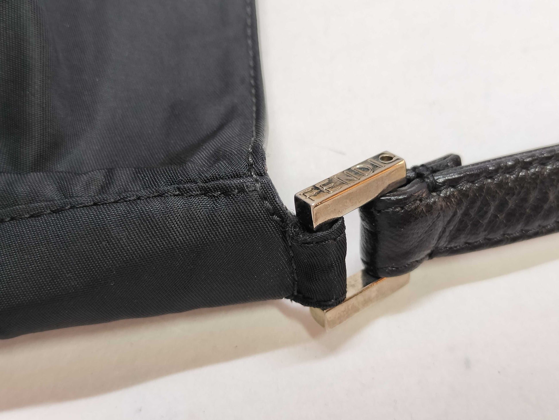 FENDI nylon handbag with F hardware