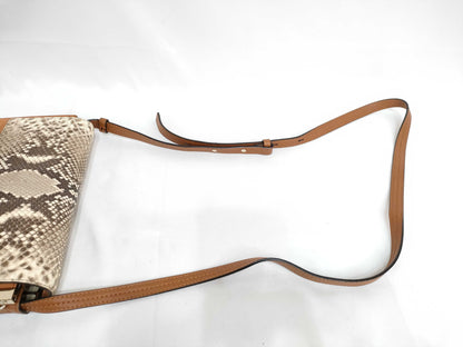 Chloe Faye Python Suede Shoulder Bag
