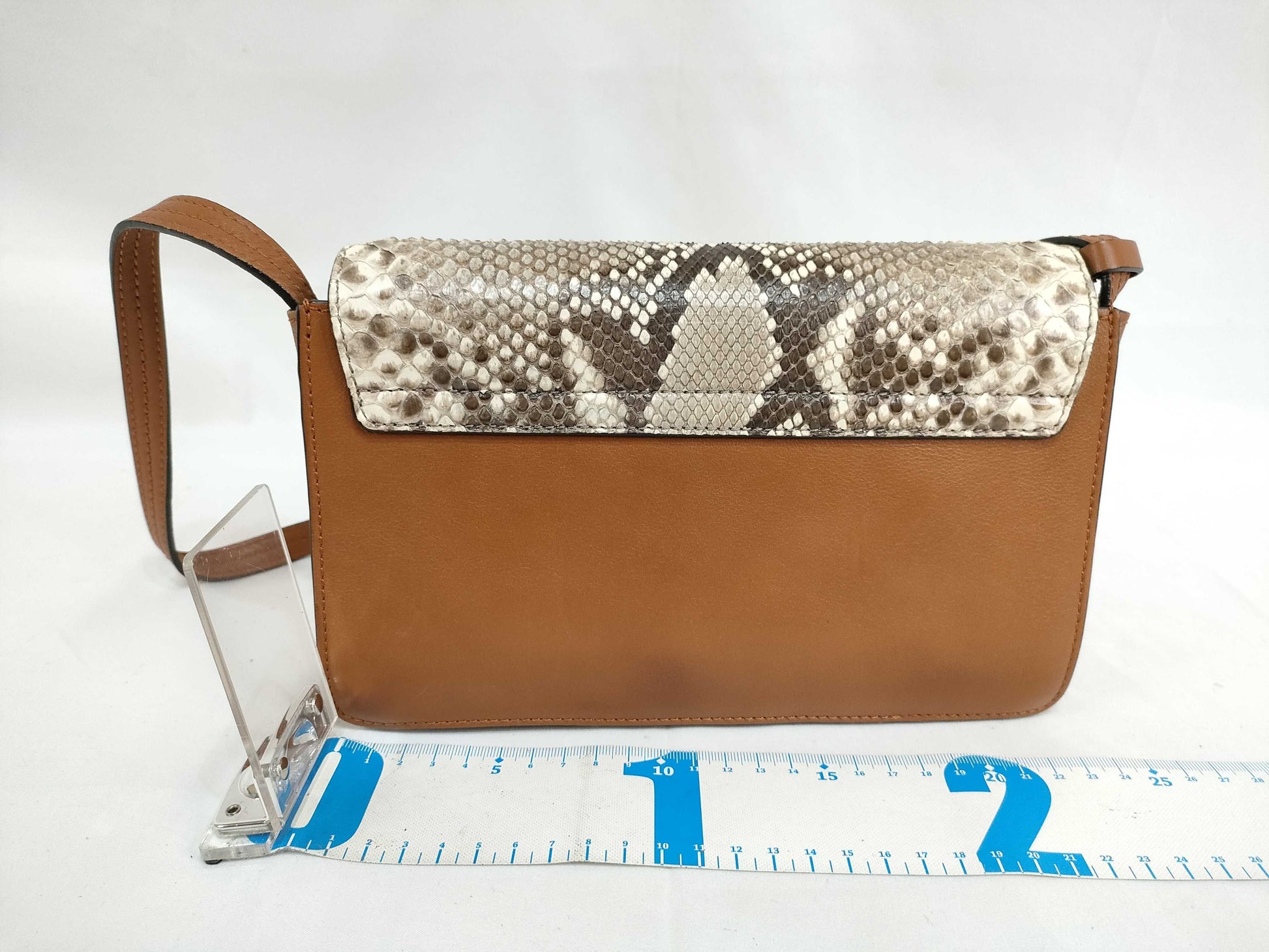 Chloe Faye Python Suede Shoulder Bag