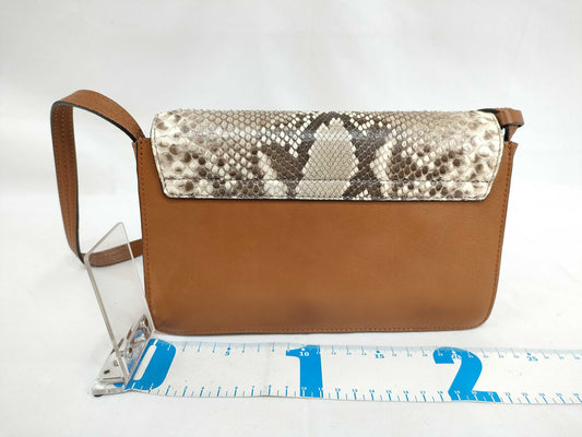 Chloe Faye Python Suede Shoulder Bag