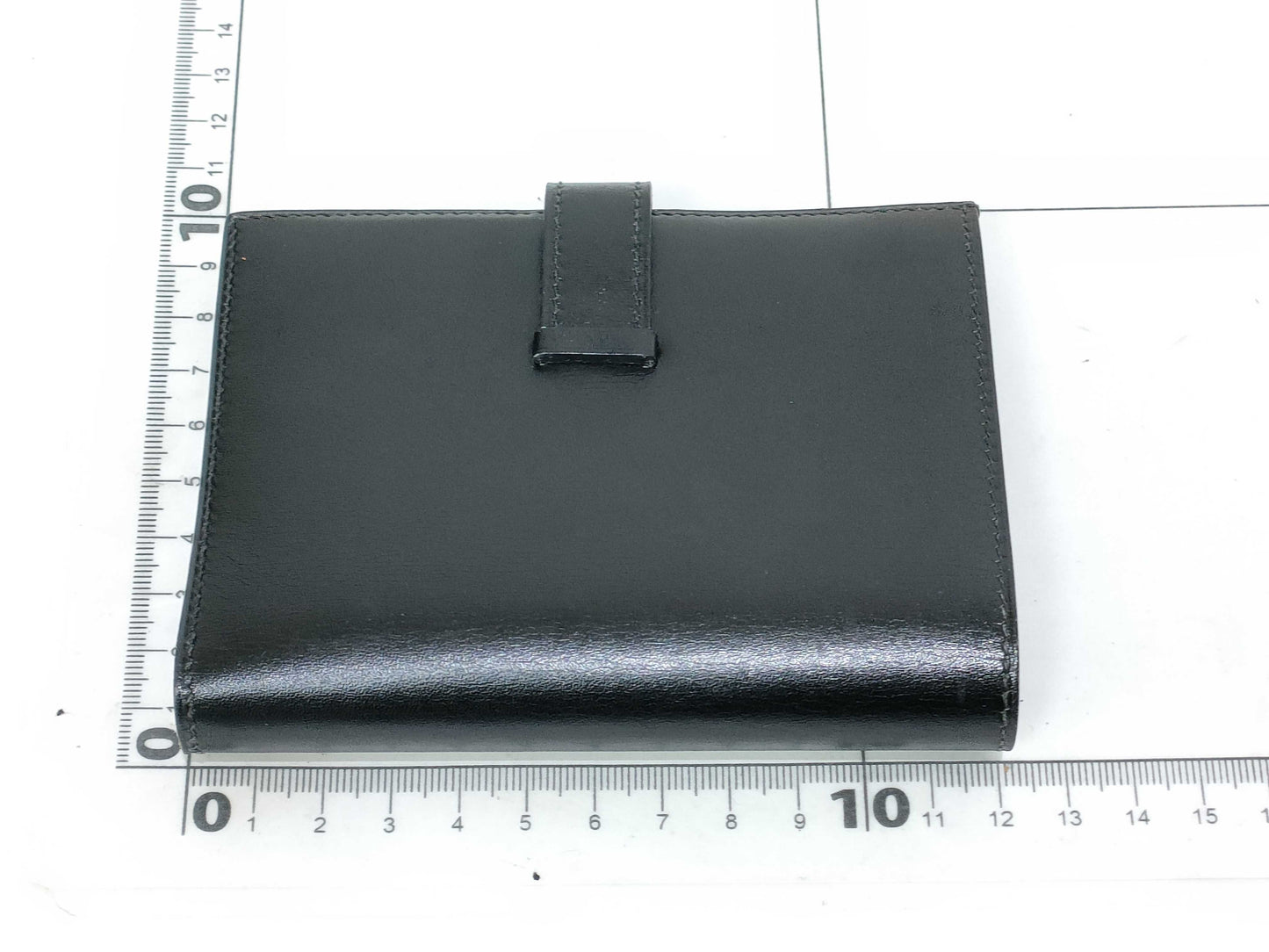 HERMES Bearn Compact Black Box Calf Wallet