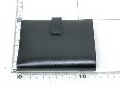 HERMES Bearn Compact Black Box Calf Wallet