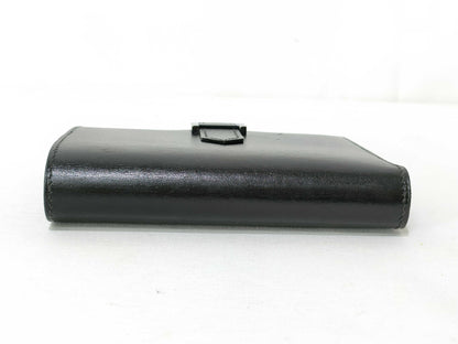 HERMES Bearn Compact Black Box Calf Wallet