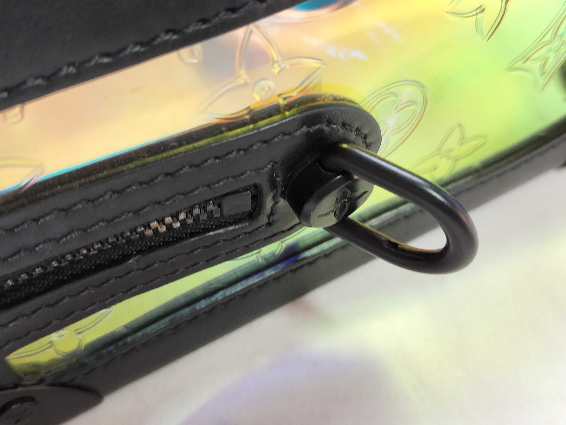 LOUIS VUITTON Monogram Prism Soft Trunk Hologram x Noir M55932 RFID Shoulder Bag