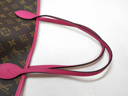 LOUIS VUITTON Monogram Neverfull Inside Out MM Rose Pondicherry M12257 RFID Tote Bag