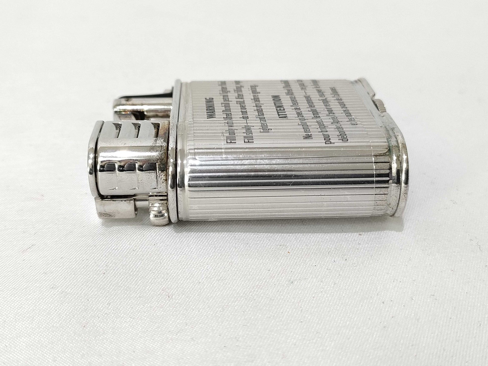 Dunhill Hammer Oil Lighter, Metal Silver, Stored with Seal, Other Accessories