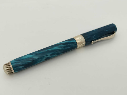 Montegrappa Symphony Fountain Pen, Blue x Silver