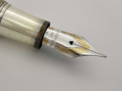 Montegrappa Symphony Fountain Pen, Blue x Silver