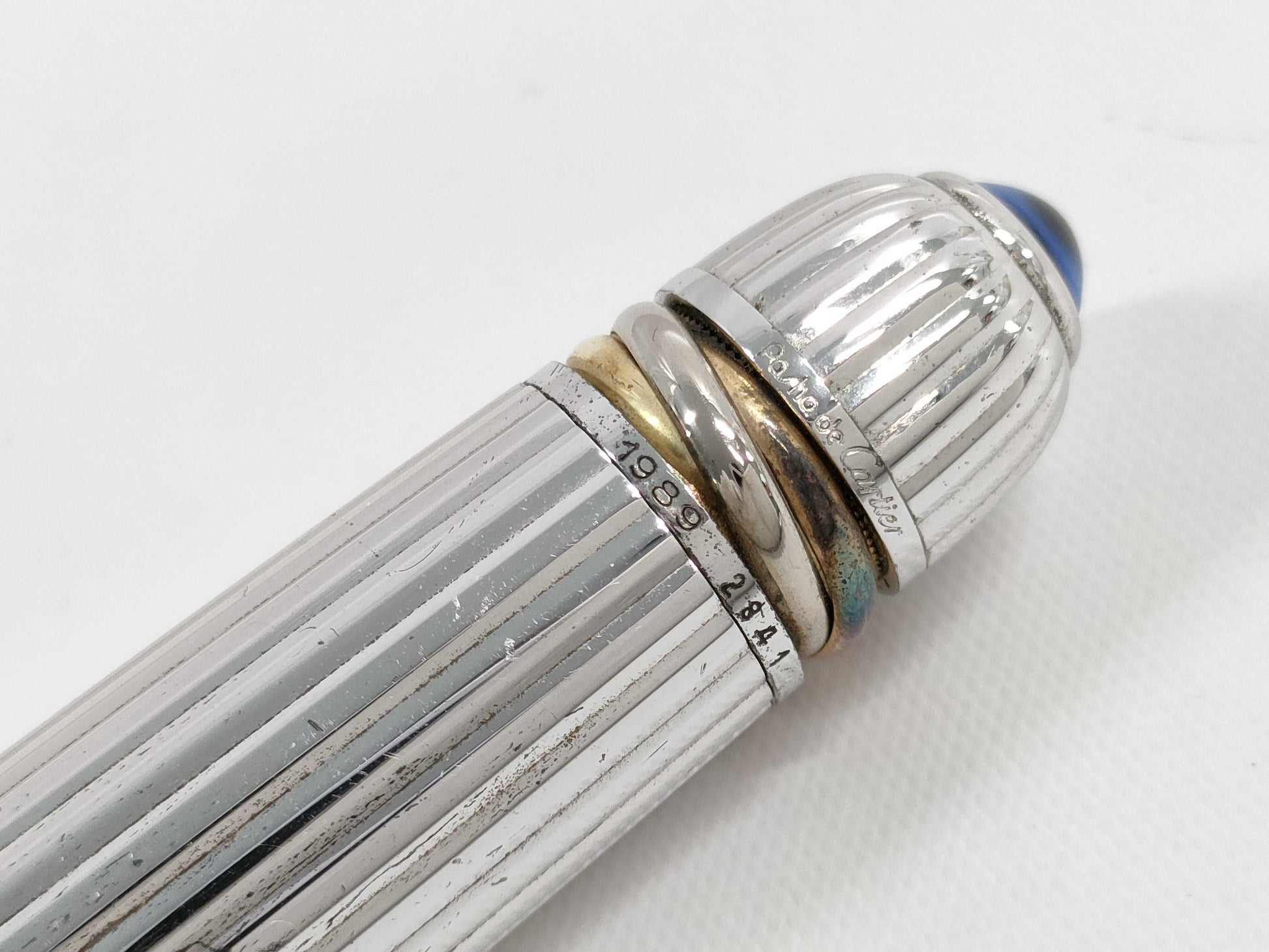 Cartier Trinity Pasha de Cartier Fountain Pen, 18K Silver Metal