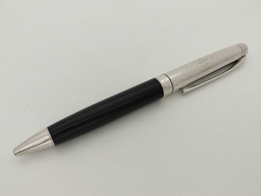 Caran d'Ache Leman Ballpoint Pen, Metal, Black x Silver, Pen/Fountain Pen