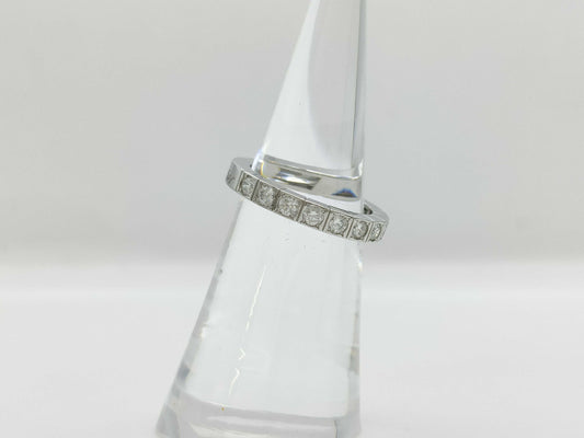 Cartier Lanier #50 Full Diamond WG 750 4.1g Ring 