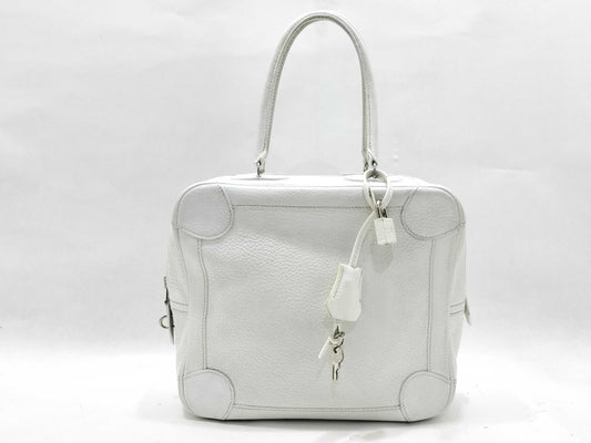 HERMES Omnibus PM Handbag in Taurillon Clemence Leather with Silver Hardware and H Stamp