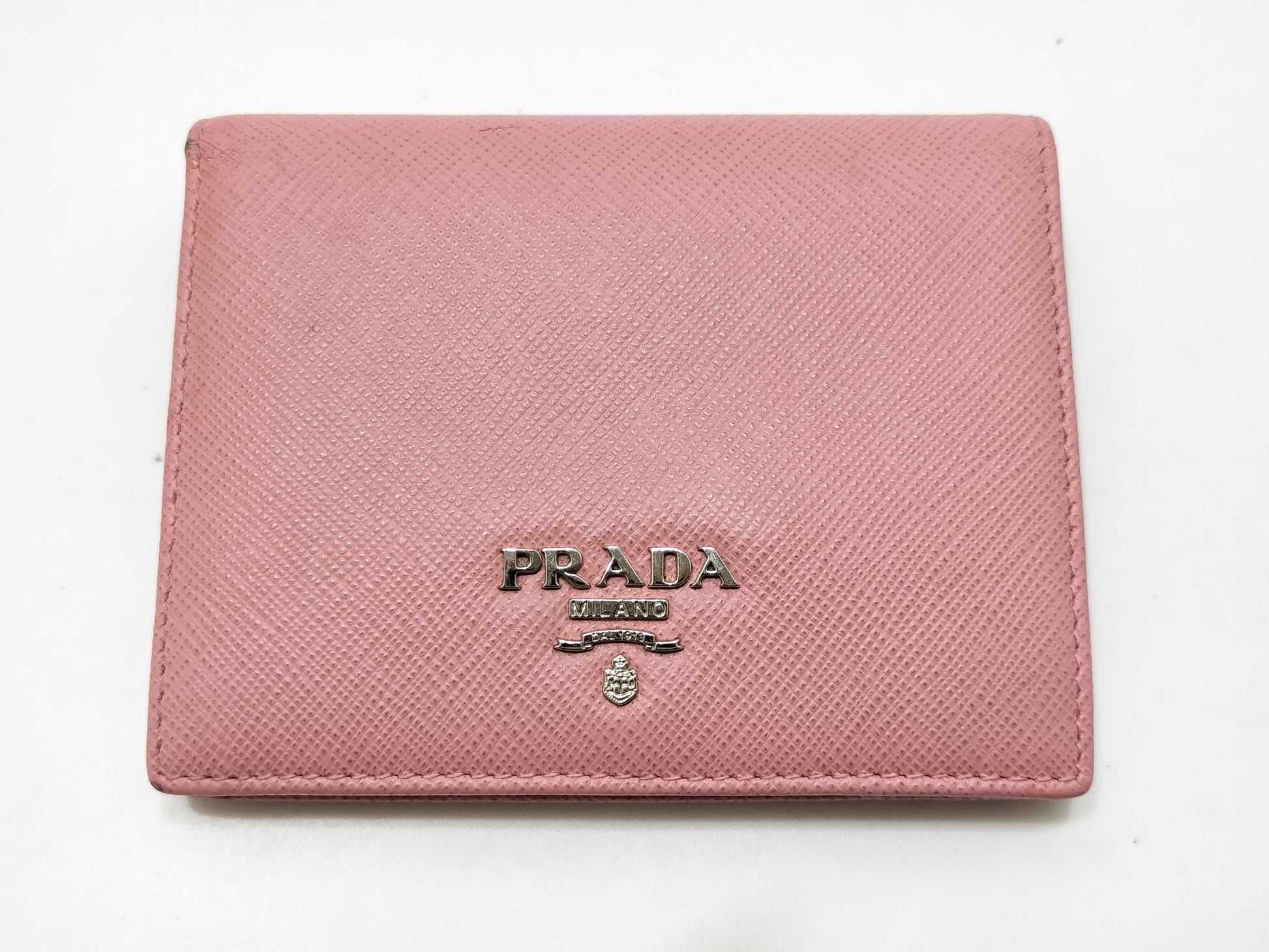 PRADA PRADA Pink Leather Bifold Wallet