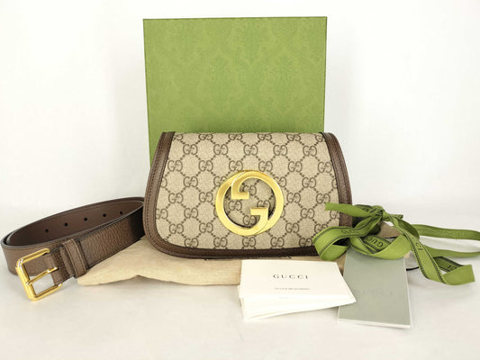 GUCCI GG Supreme Unused Body Bag GG Blondie Waist Bag
