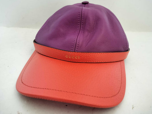 GUCCI Unused Leather Cap Other Accessories