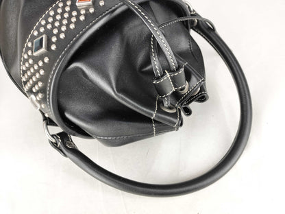 SAINT LAURENT Studded Leather Shoulder Bag