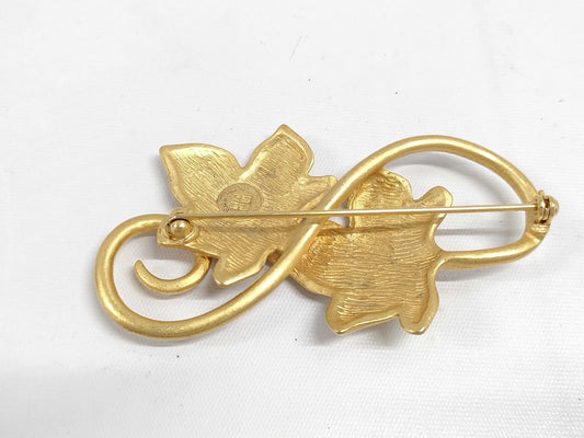 GIVENCHY Givenchy Gold Leaf Brooch Accessory Brooch