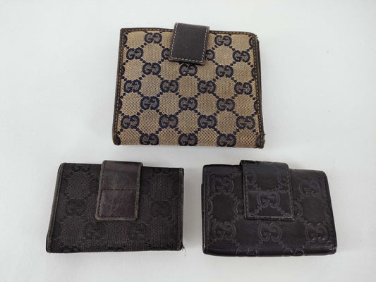 GUCCI GG 3-Piece Accessory Set, including Sherry Line and GUCCI Wallets