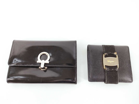 Salvatore Ferragamo Vara Ferragamo Gancini Vara Ribbon Wallet Set of 2 Salvatore Ferragamo Wallets