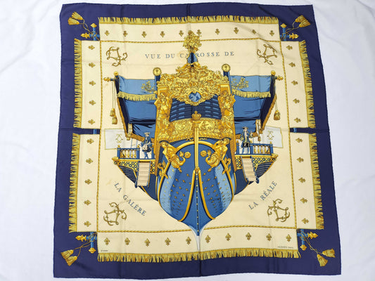 HERMES Carre Hermes Scarf Carre 90 LA REALE All-Over Print HERMES Scarf